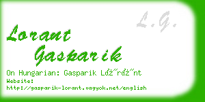 lorant gasparik business card